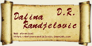 Dafina Ranđelović vizit kartica
